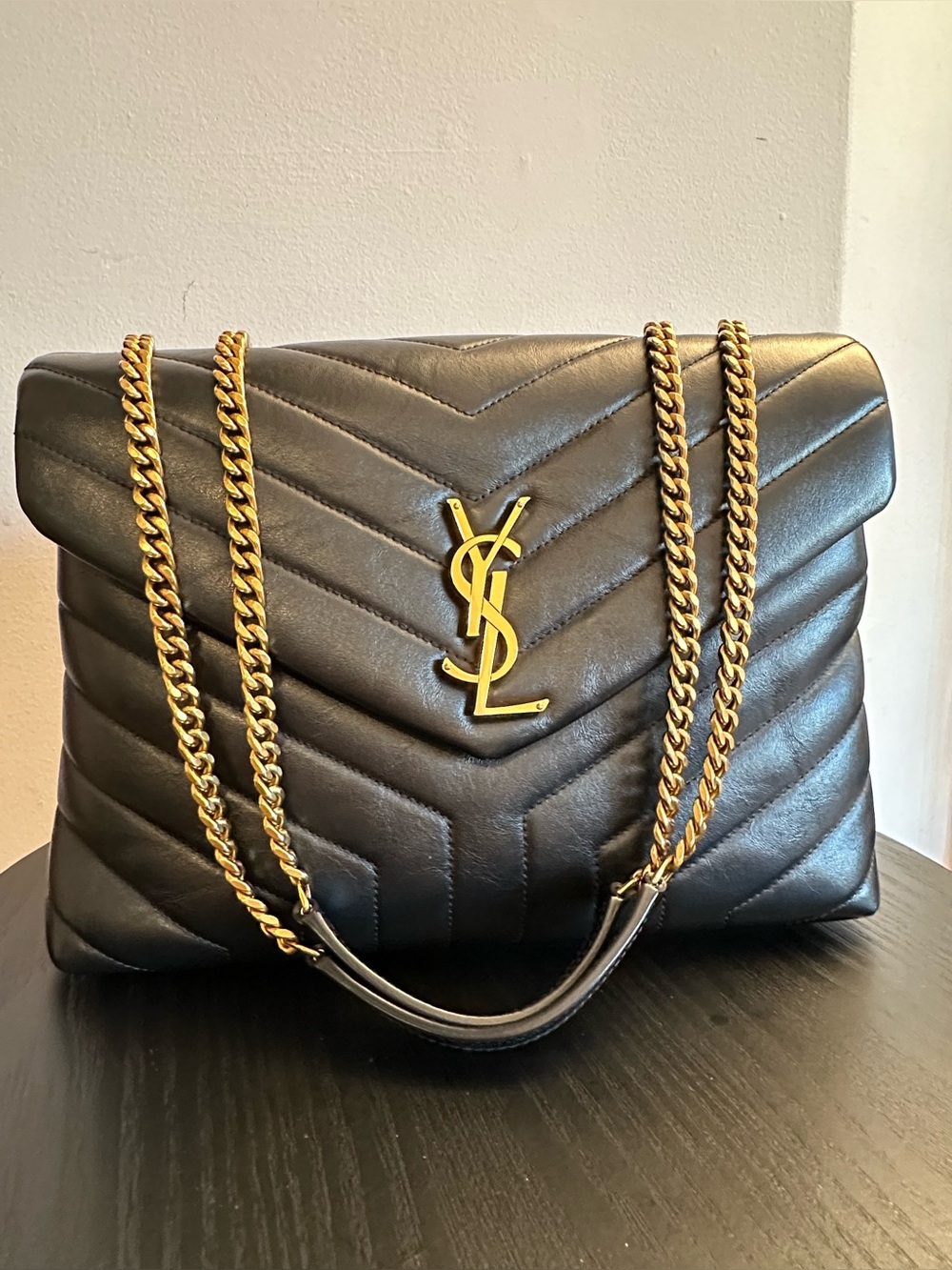 Saint Laurent Medium Loulou Metalassé Bag